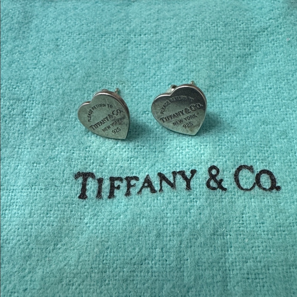 Tiffany & Co. Silver Heart Studs
